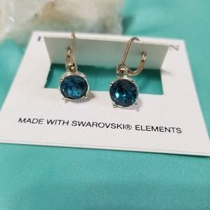 Blue Swarovski earrings